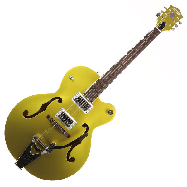 Gretsch Brian Setzer Hot Rod Hollow Body Electric Guitar Bigsby in Lime Gold w/Case - G6120T-HR