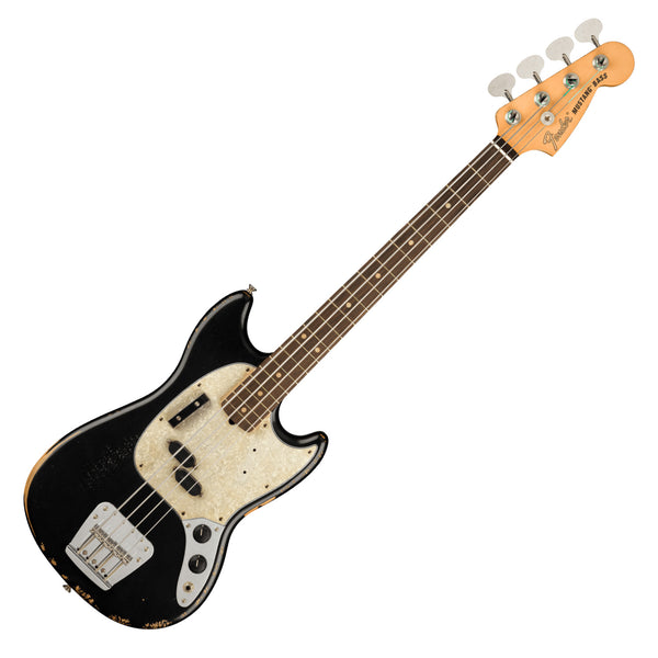 Fender JMJ Road Worn Mustang Electric Bass in Black w/Bag - 0144060306