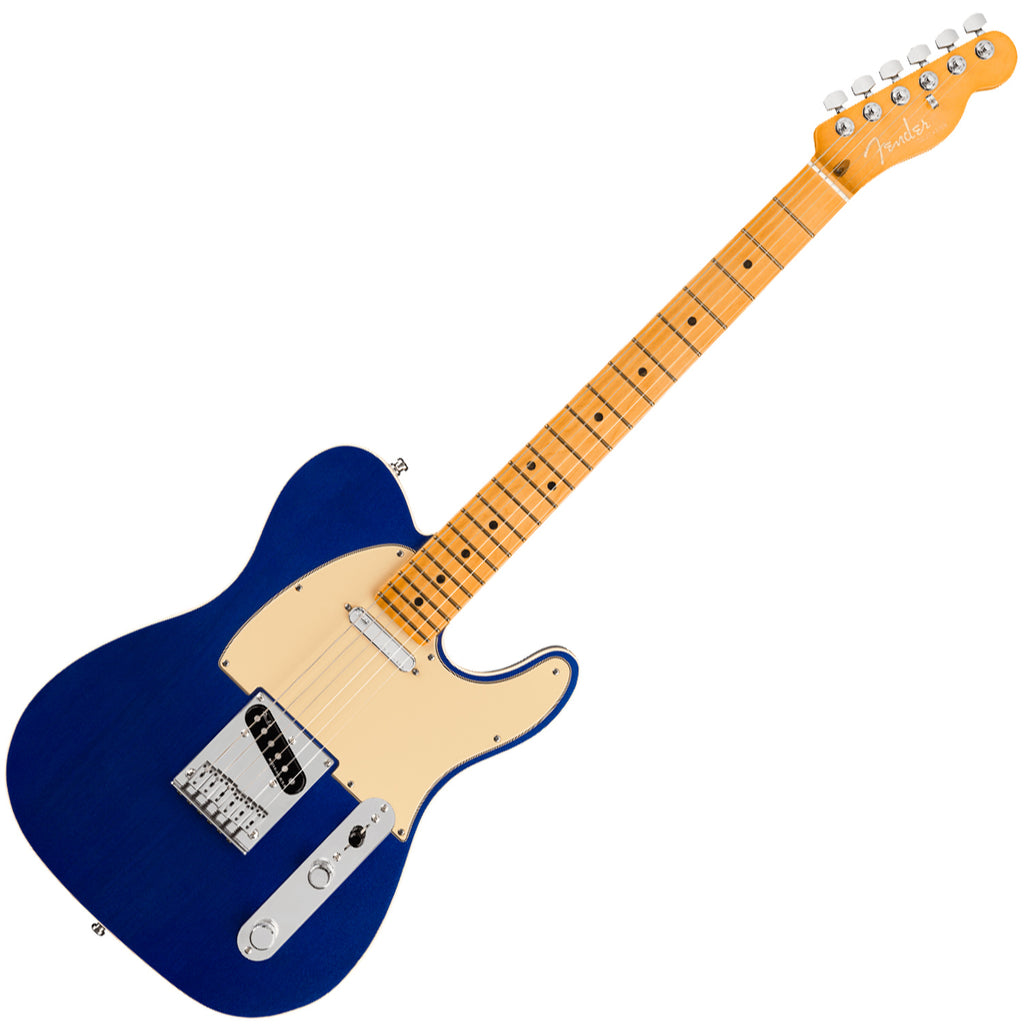 Fender American Ultra Telecaster Electric Guitar Maple in Cobra Blue w/Case - 0118032795