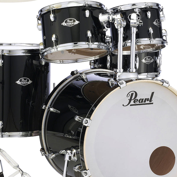 Pearl Export EXX 5 Piece Shell Pack in Jet Black (Hardware & Cymbals Extra) - EXX725PC31