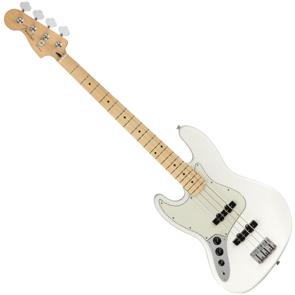 Fender Left Hand Player Jazz Bass Guitar Maple Neck in Polar White - 0149922515