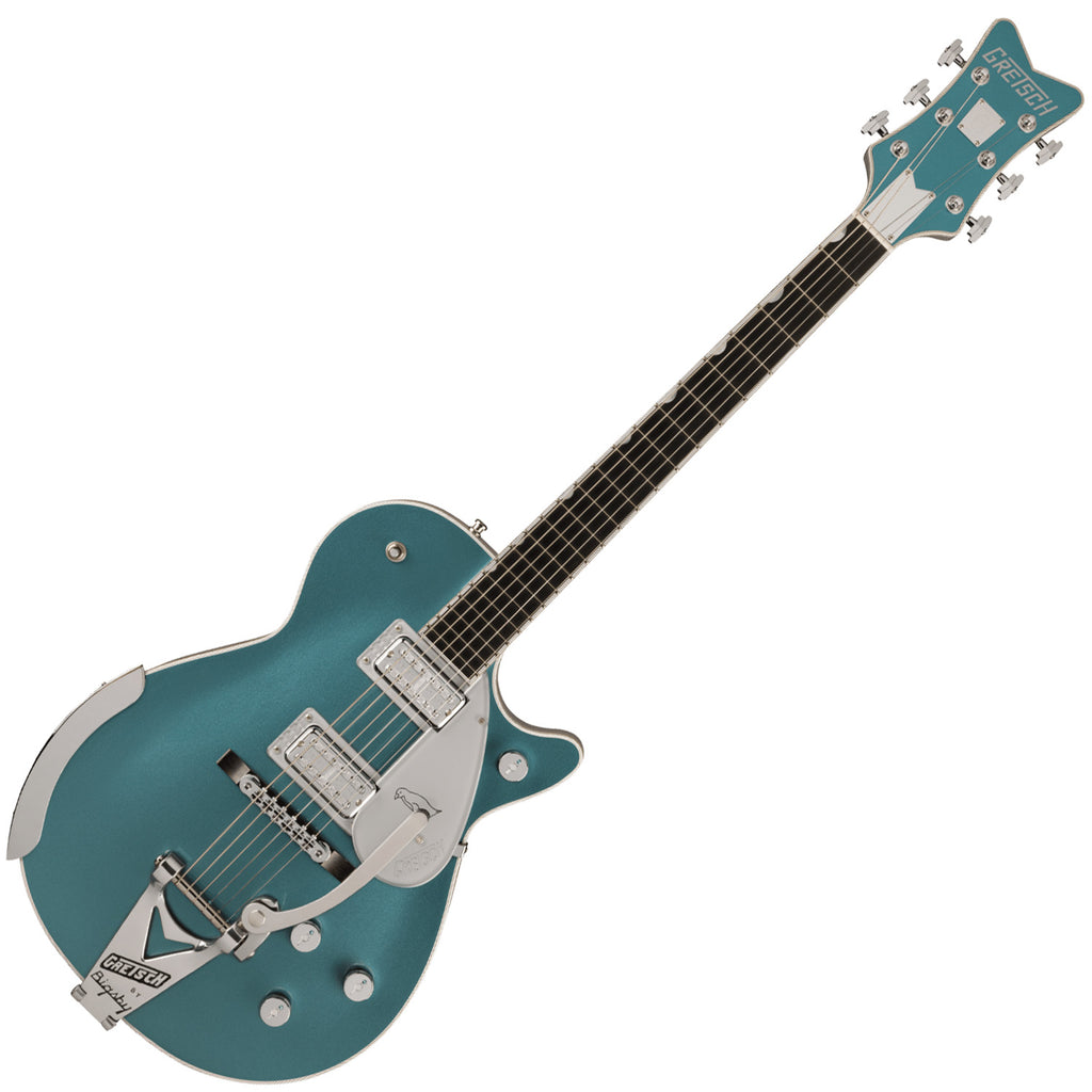 Gretsch G6134T-140 Pro 140th MIJ Penguin Hollowbody Electric Guitar in 2 Tone Stone Platinum/Pure Platinum - 2400514874
