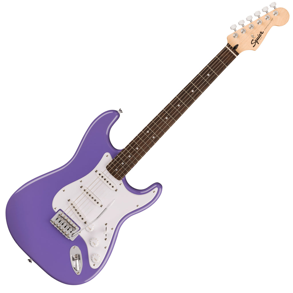 Squier Sonic Stratocaster Electric Guitar Laurel White Pickguard in Ultaviolet - 0373150517