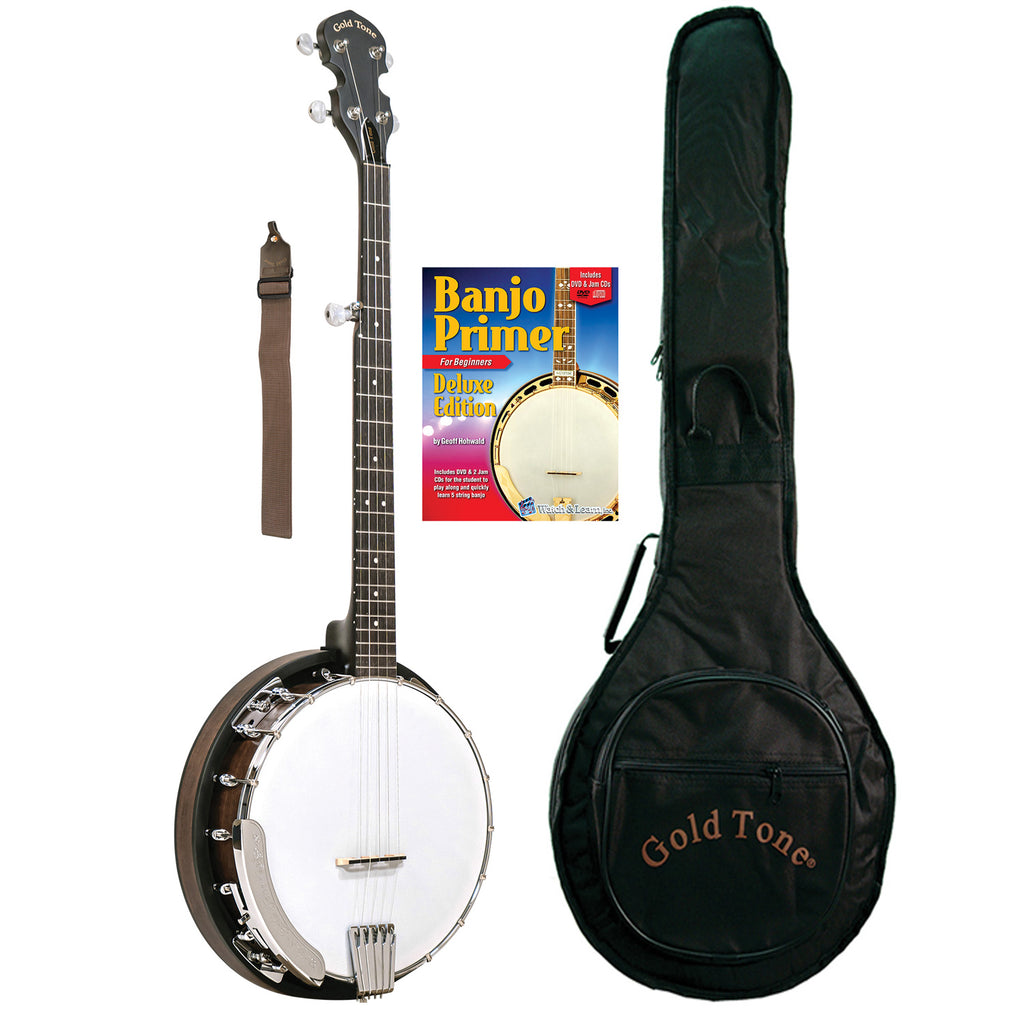 Gold Tone Cripple Creek Banjo Bluegrass Starter Pack w/Gig Bag - CCBG