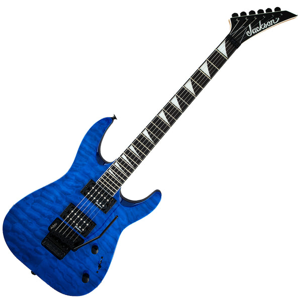 Jackson JS32Q DKA Dinky Arch Top Electric Guitar in Transparent Blue - 2910113586