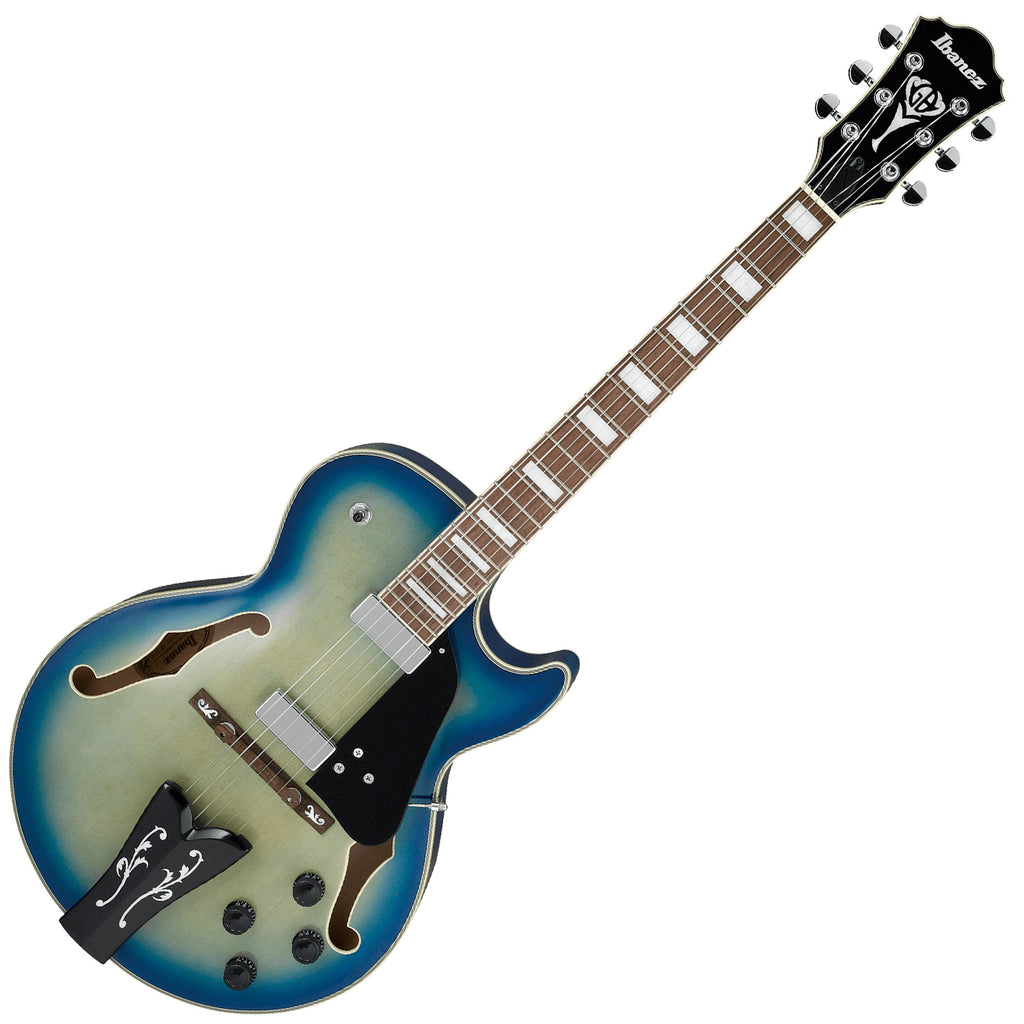 Ibanez George Benson Signature Hollow Body Electric Guitar in Jet Blue Burst - GB10EMJBB