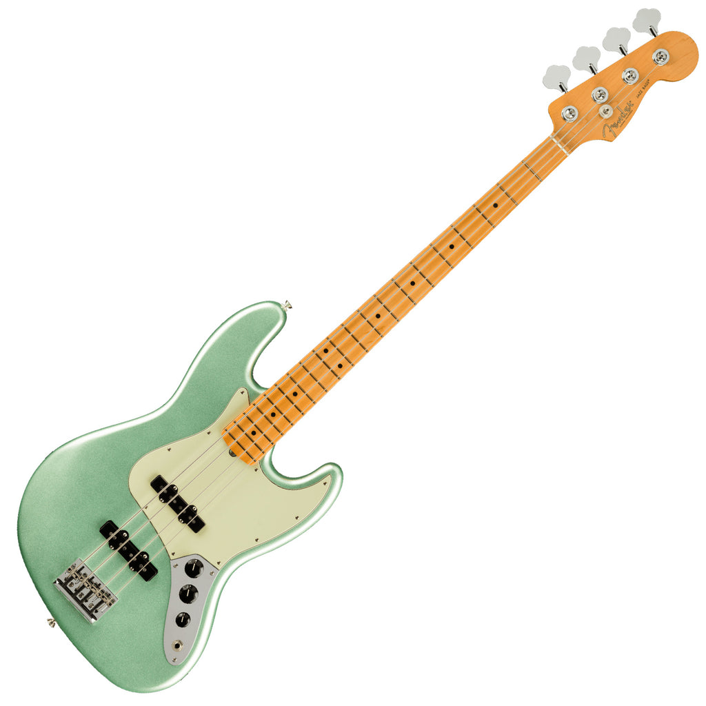 Fender American Professional II Jazz Electric Bass Maple Mystic Surf Green w/Case - 0193972718