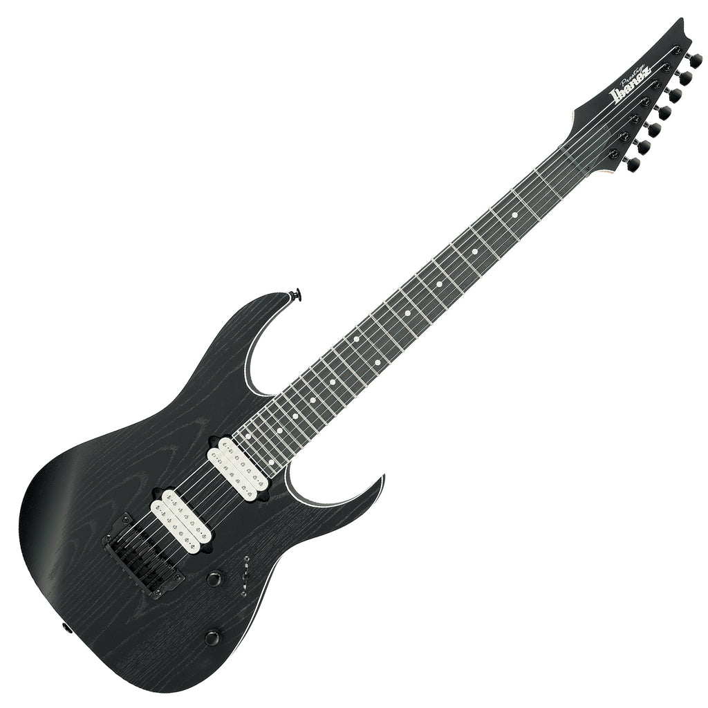 Ibanez RG Prestige 7 String Electric Guitar in Weathered Black w/Case - RGR752AHBFWK