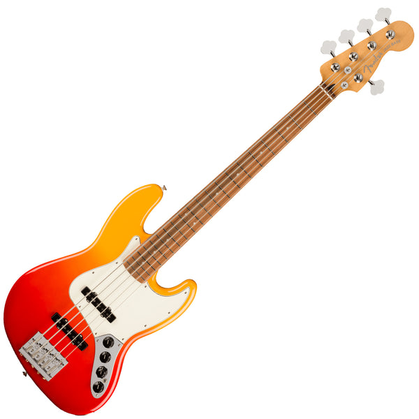 Fender Player Plus Active Jazz Electric Bass V Pao Ferro in Tequila Sunrise - 0147383387
