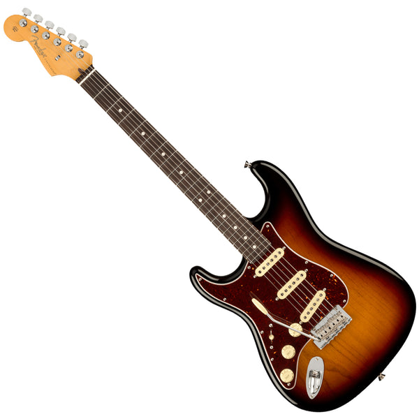 Fender Left Hand American Professional II Stratocaster Electric Guitar Rosewood in 3 Tone Sunburst w/Case - 0113930700