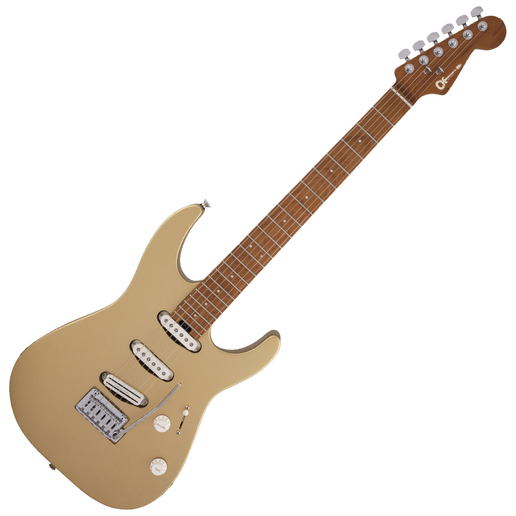 Charvel Pro Mod DK22 Electric Guitar SSS 2 Point Tremolo Caramelized Maple in Pharaohs Gold - 2969026500