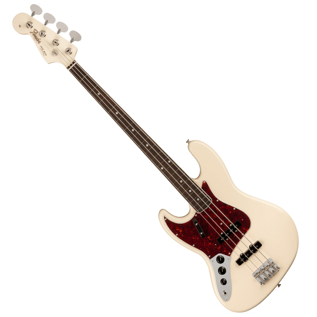 Fender American Vintage II Left Handed 66 Jazz Electric Bass Rosewood in Olympic White w/Vintage-Style Case - 0190180805