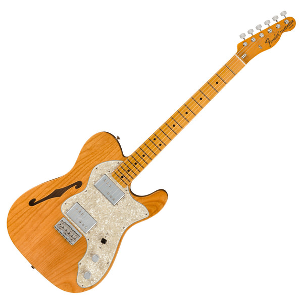 Fender American Vintage II 72 Telecaster Thinline Electric Guitar Maple in Aged Natural w/Vintage-Style Cas - 0110392834