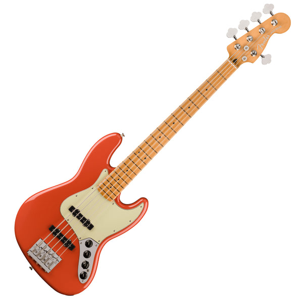 Fender Player Plus Jazz Bass V Electric Bass Maple Neck in Fiesta Red - 0147382340