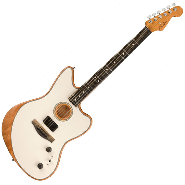 Fender Acoustasonic Jazzmaster Solid Body Acoustic Electric Arctic White w/Bag - 0972313280