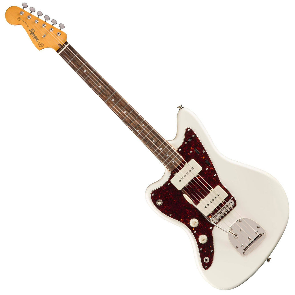 Squier Classic Vibe '60s Jazzmaster Left Hand Electric Guitar Laurel in Olympic White - 0374085505