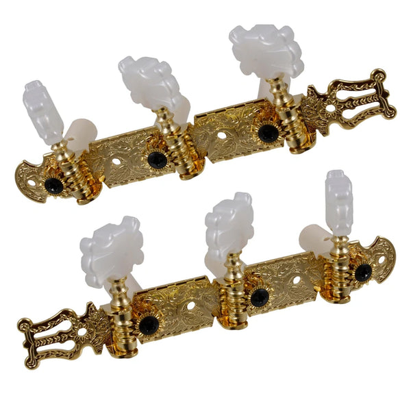 Allparts 3 x 3 Gold Classical Tuner Set w/Butterfly Buttons - TK0125002