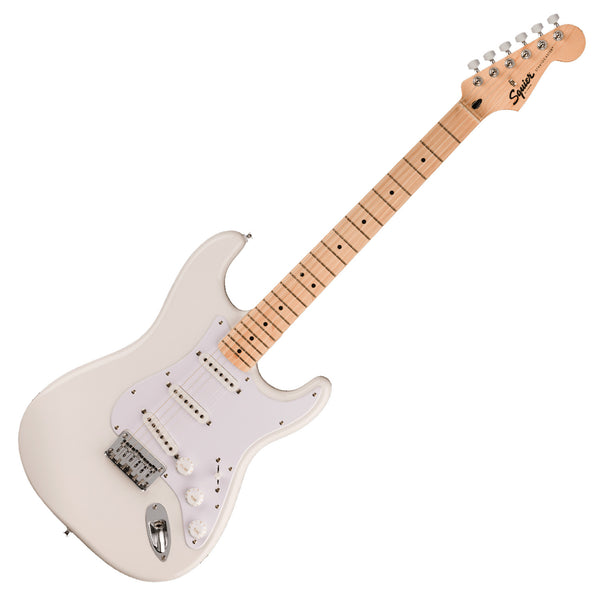 Squier Sonic Stratocaster Electric Guitar Hard Tail Maple Neck White Pickguard in Arctic White - 0373252580