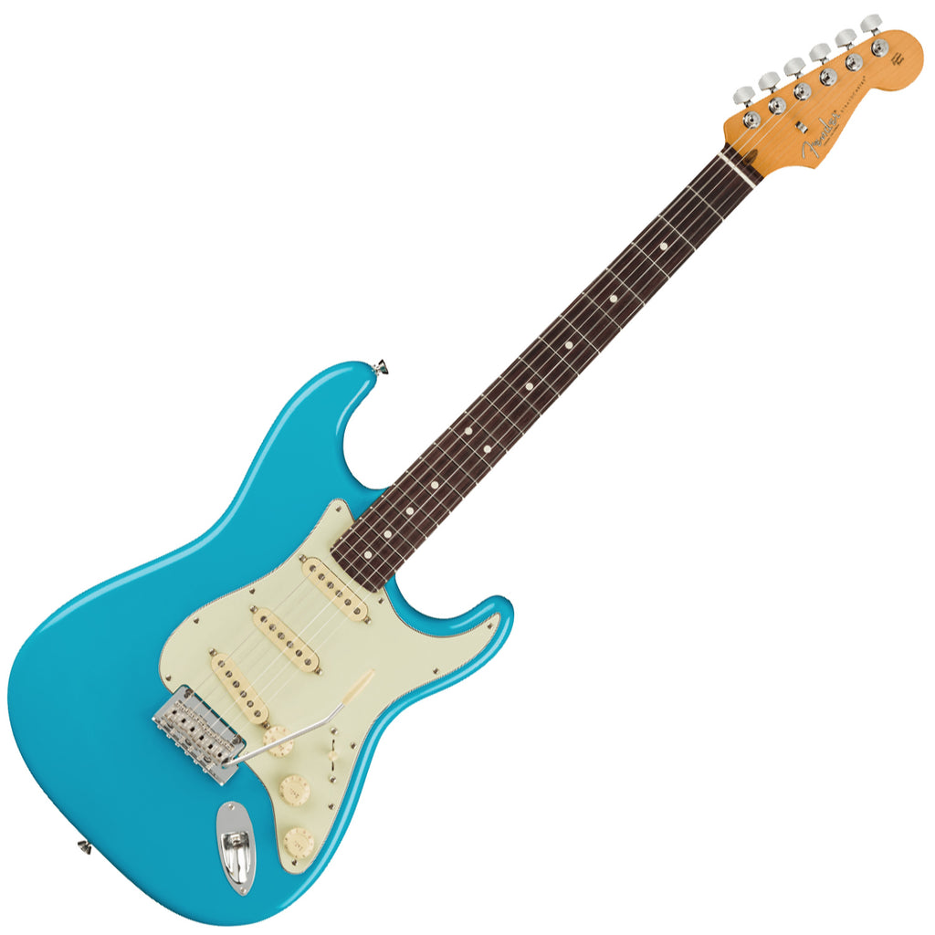 Fender American Professional II Stratocaster Electric Guitar Rosewood in Miami Blue Green w/Case - 0113900719