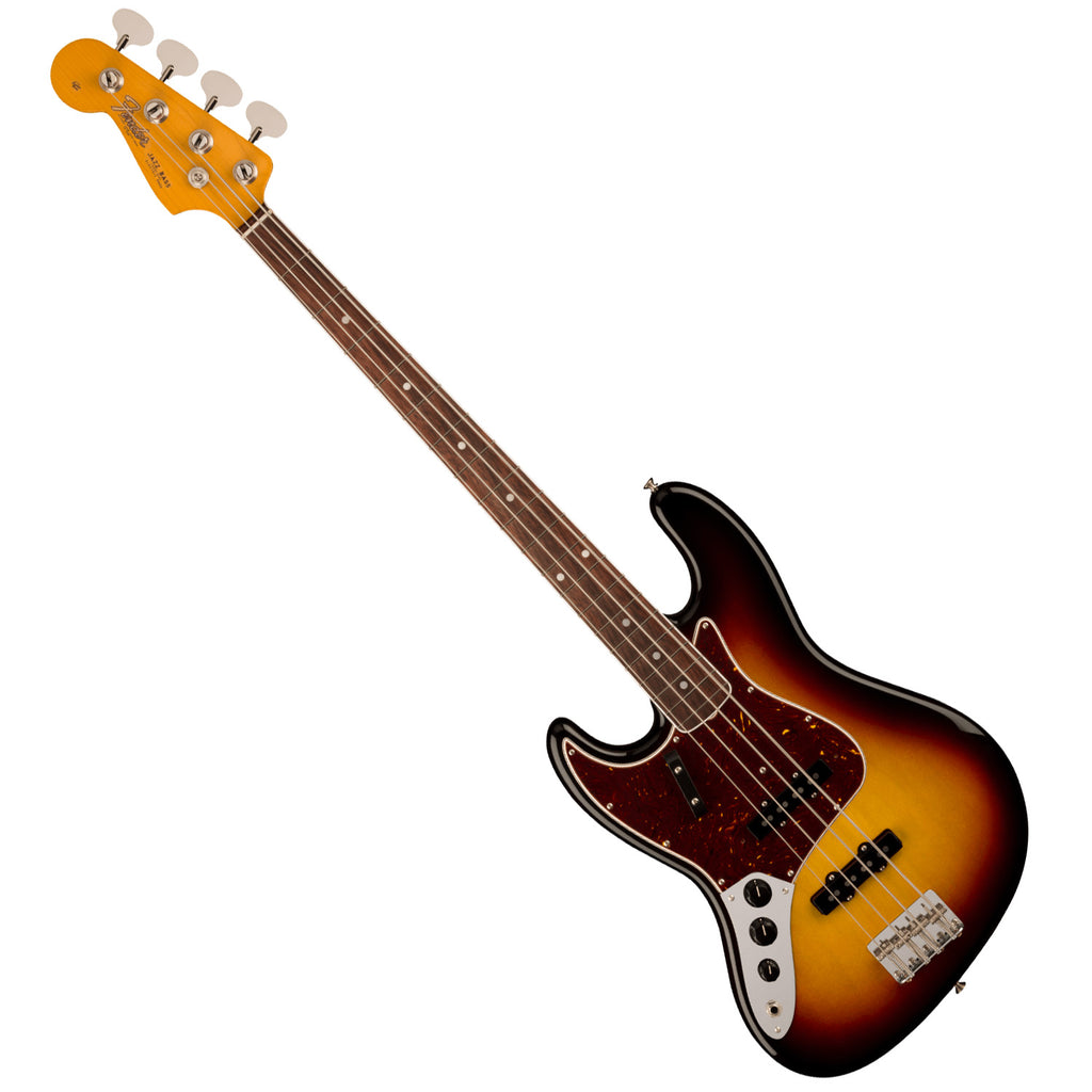 Fender American Vintage II Left Handed 66 Jazz Electric Bass Rosewood in 3-Color Sunburst w/Vintage-Style Cas - 0190180800