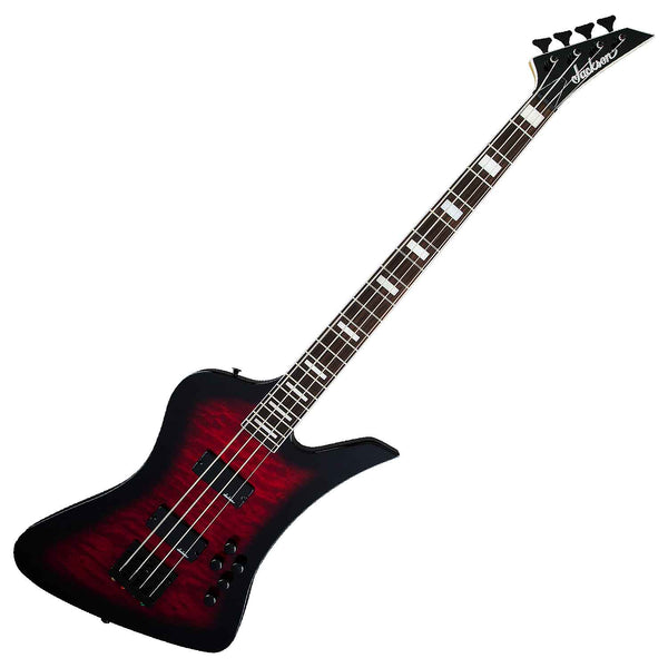 Jackson JS3 Kelly Bird AH FB Electric Bass in Trans Red - 2919093591