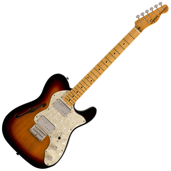 Squier Classic Vibe '70s Telecaster Thinline Electric Guitar Maple in 3-Color Sunburst - 0374070500