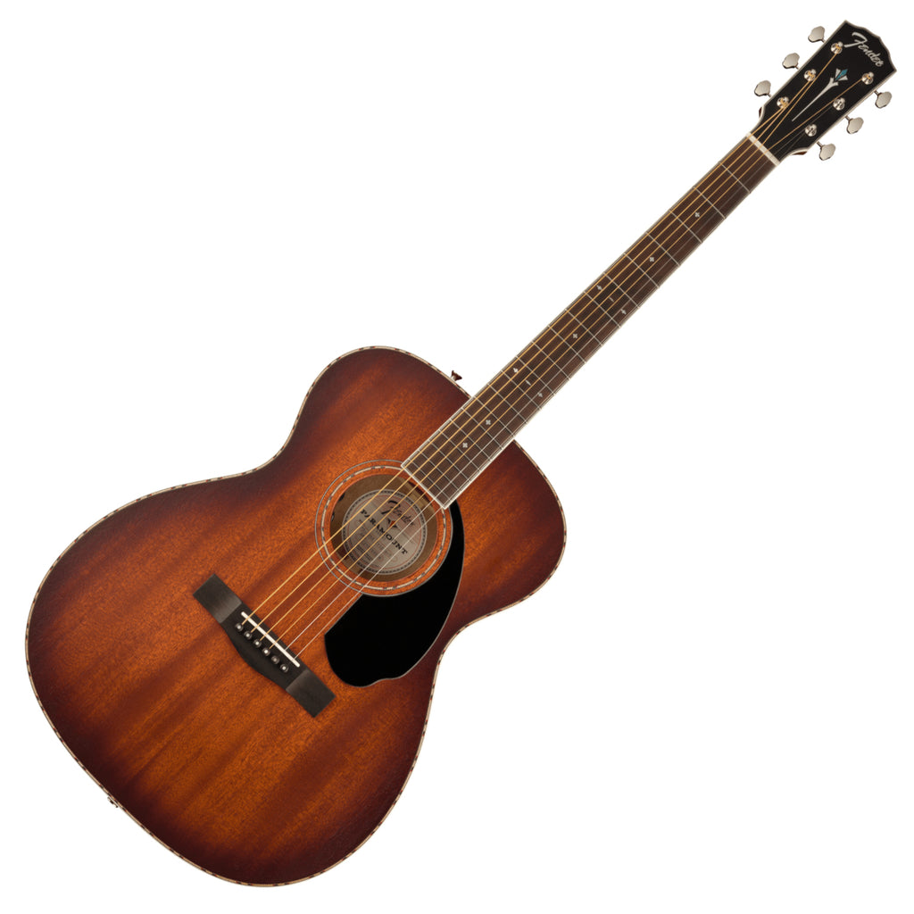 Fender PO-220E Paramount Acoustic Electric Orchestra Mahogany In Aged Cognac Burst w/Case - 0970350337