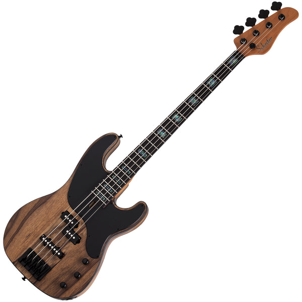 Schecter Model-T 4 Exotic Electric Bass in Black Limba - 2832SHC