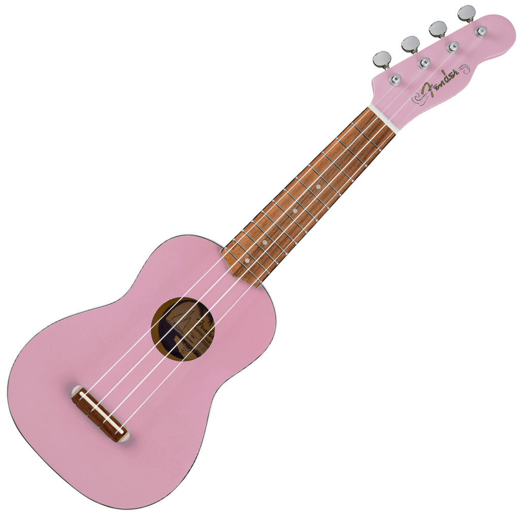 Fender Venice Soprano Ukulele in Shell Pink - 0971610556