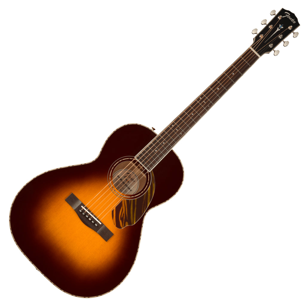 Fender PS-220E Paramount Acoustic Electric Parlor In 3 Tone Vinageburst w/Case - 0970320303