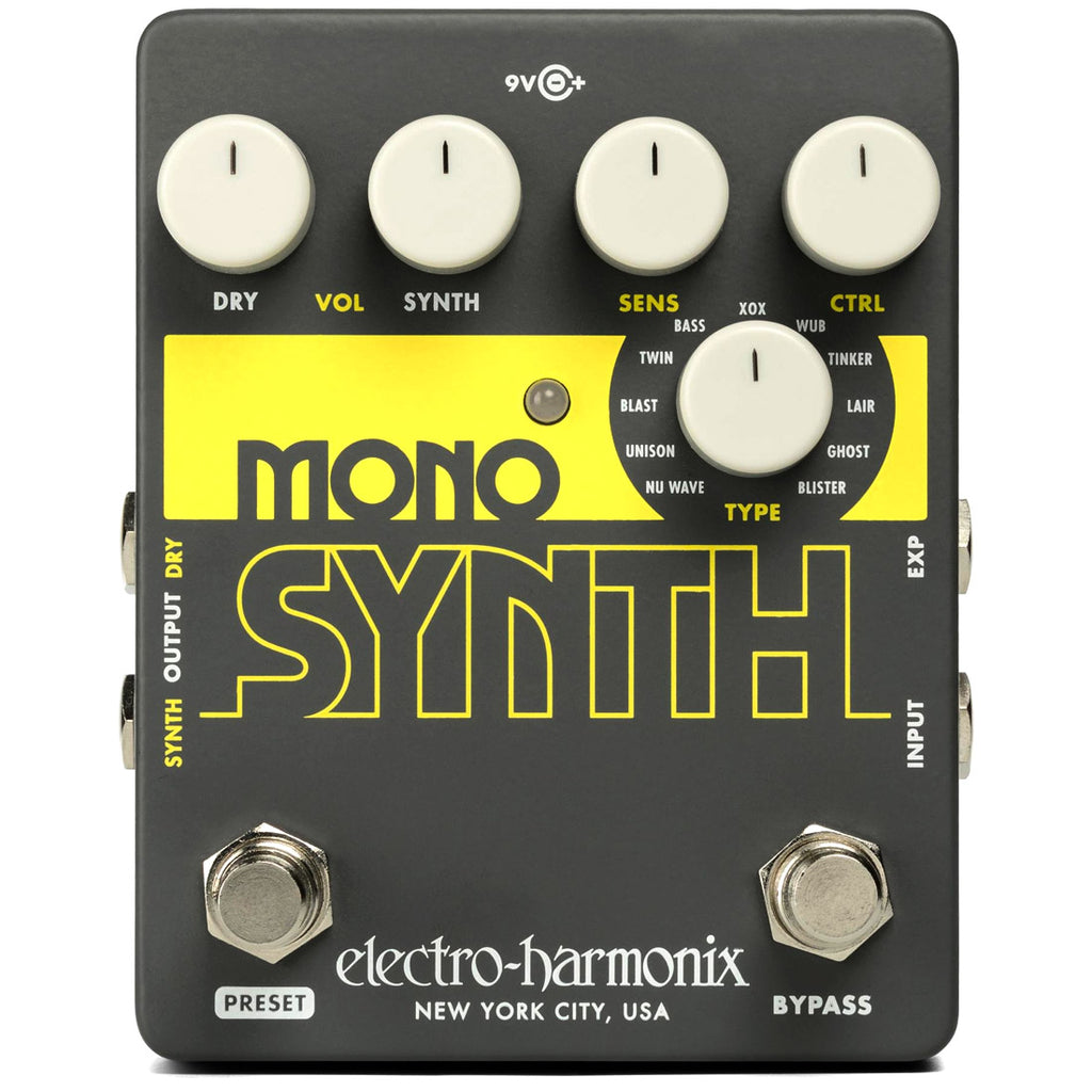 ElectroHarmonix MONOSYNTH Guitar Monophonic Synth Effects Pedal