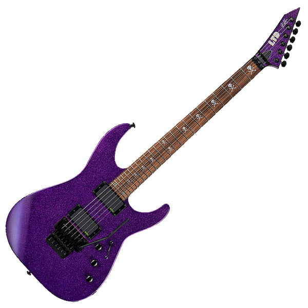 ESP LTD KH Kirk Hammett Signature Electric Guitar in Purple Sparkle-LKH602PSP