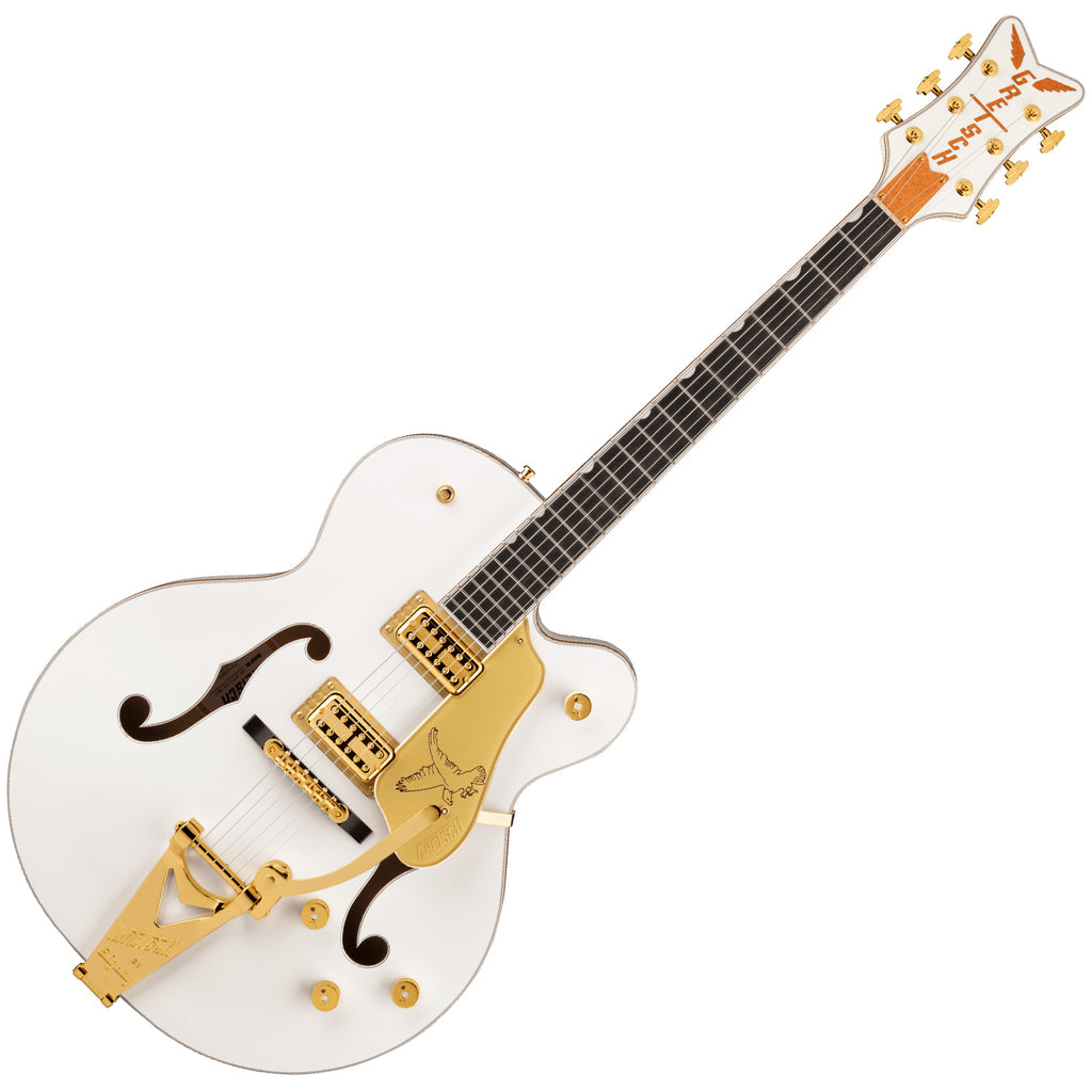 Gretsch G6136TG Players Edition Falcon Hollow Body Bigsby & Gold Hardware in White w/Case - 2401543805