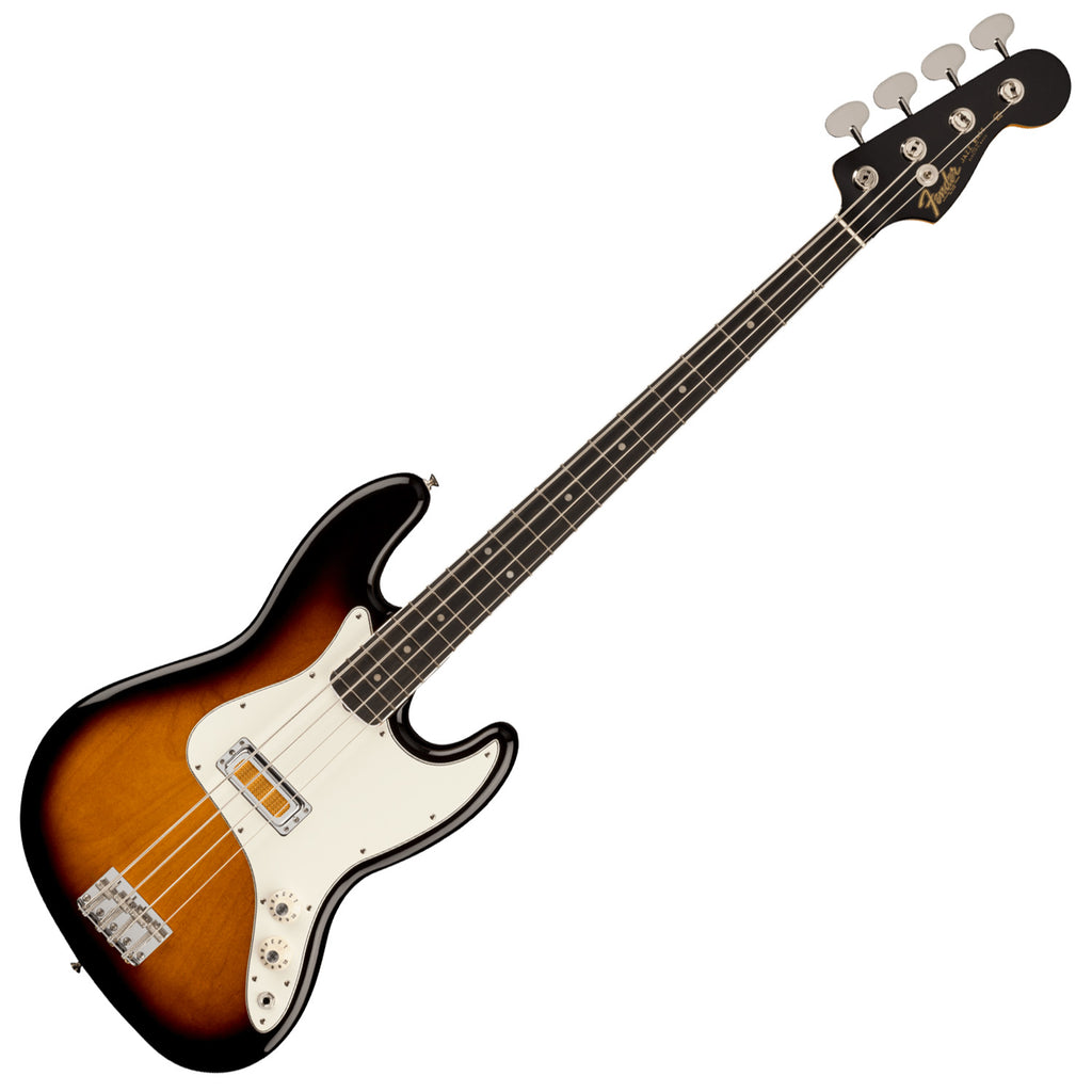 Fender Gold Foil Jazz Bass Guitar Ebony in 2 Tone Sunburst