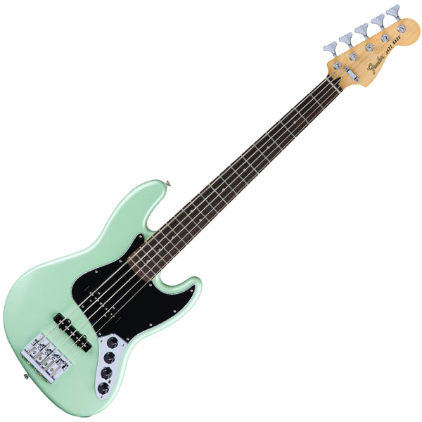 Fender Deluxe Active Jazz Electric Bass V Pau Ferro in Surf Pearl - 0143613349
