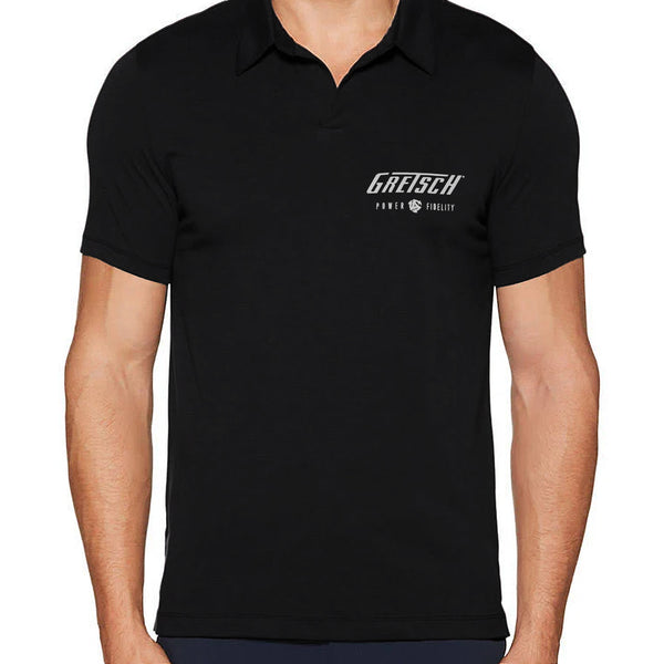 Gretsch Logo Power & Fidelity Polo Shirt Black 2XL - 9224653806