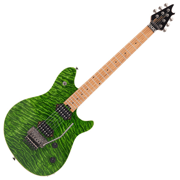 EVH Wolfgang Standard Quilted Maple Electric Guitar Baked Maple in Trans Green - 5107003587