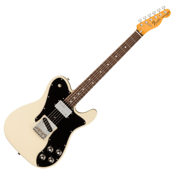Fender American Vintage II 77 Telecaster Custom Electric Guitar Rosewood in Olympic White w/Vintage-Style C - 0110440805