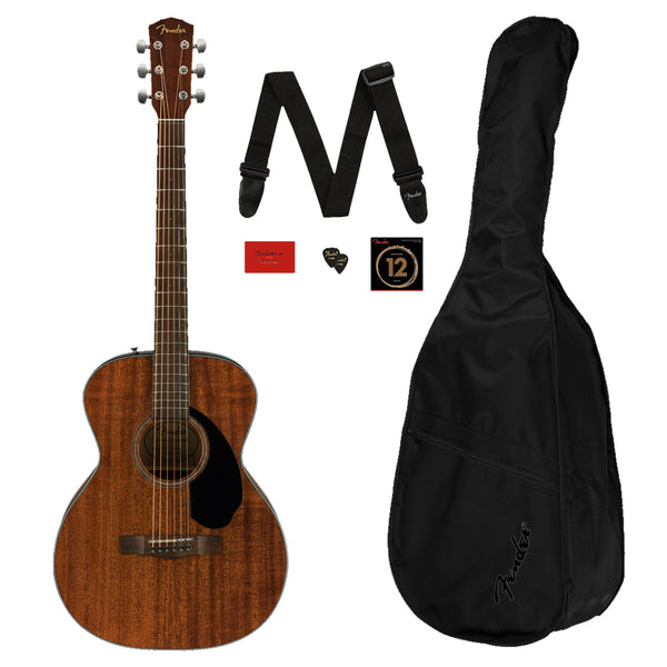 Fender CC-60S Concert Solid Top Acoustic Guitar Pack in Mahogany - 0970150422