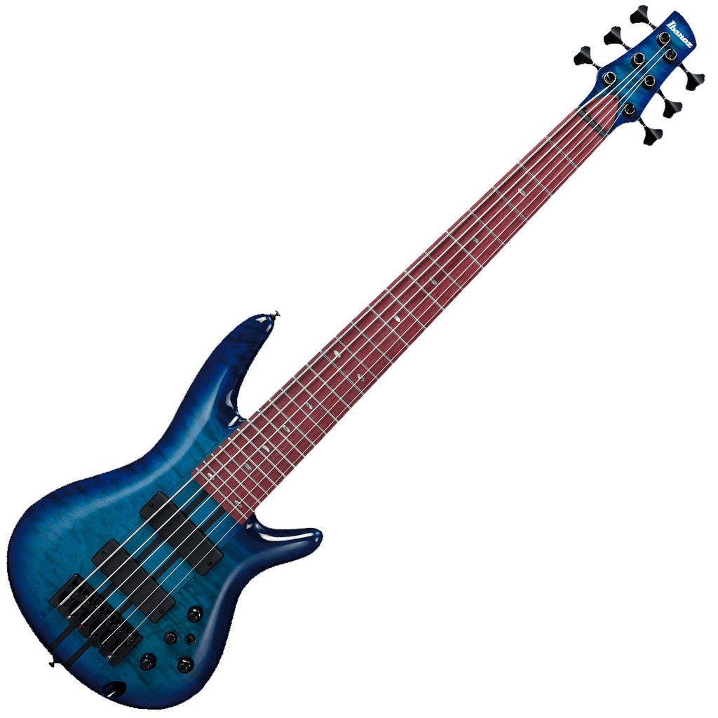 Ibanez Adam Nitti Signature 6 String Bass Guitar in Trans Blue - ANB306
