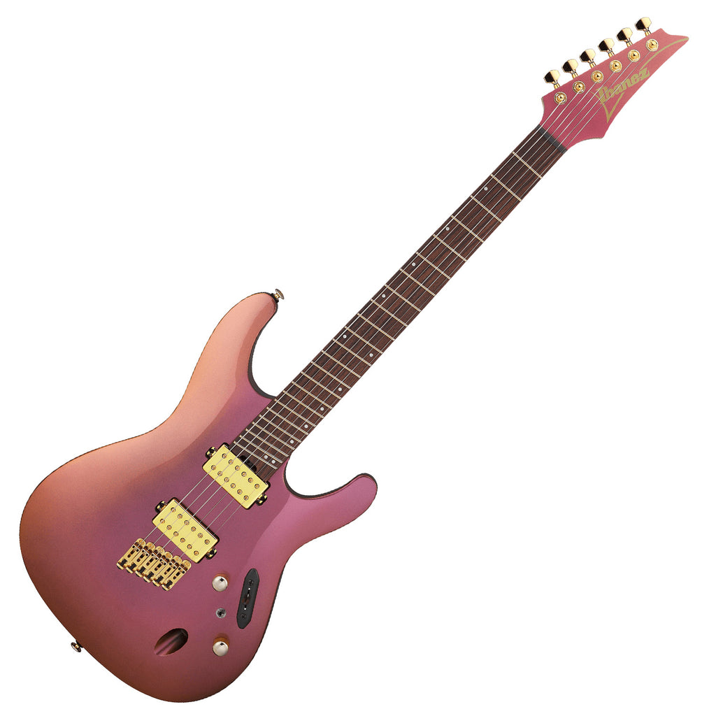 Ibanez S Axe Design Lab Multi-Scale Electric Guitar in Rose Gold Chameleon - SML721RGC