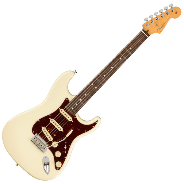 Fender American Professional II Stratocaster Electric Guitar Rosewood in Olympic White w/Case - 0113900705