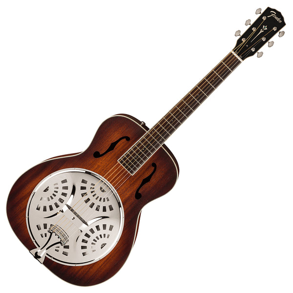 Fender PR-180E Paramount Acoustic Electric Resonator In Aged Cognac Burst with Hardshell Case - 0970392337