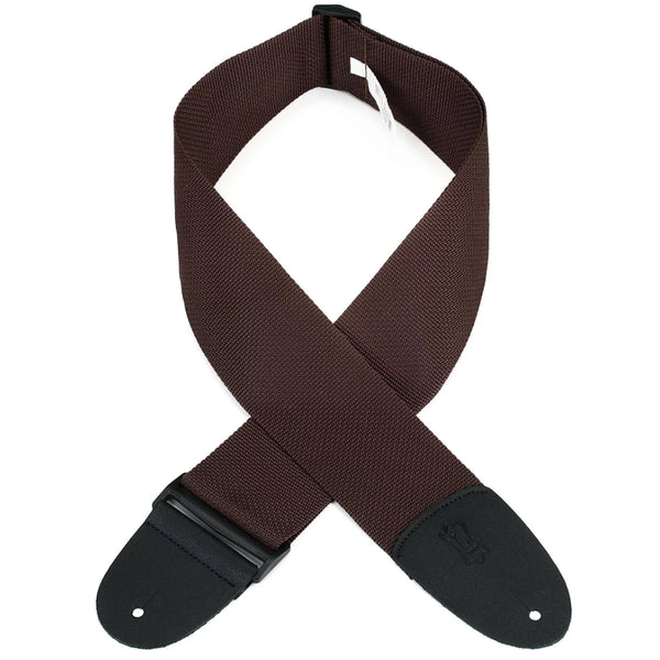 Levys 3" Poly Guitar Strap Brown - M8P3BRN