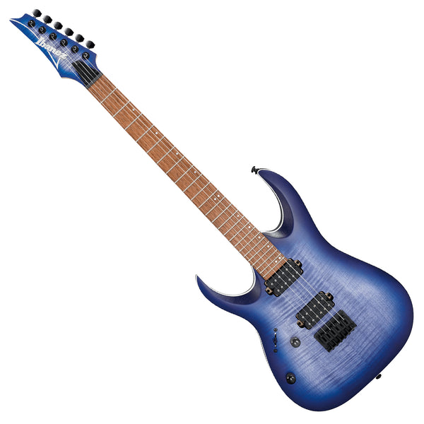 Ibanez Left Hand RGA Standard Electric Guitar in Blue Lagoon Burst Flat - RGA42FMLBLF