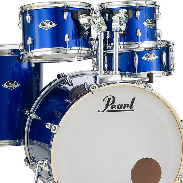 Pearl Export EXX 5 Piece Drumkit & Hardware in High Voltage Blue w/Zildjian Cymbal Pack & Throne