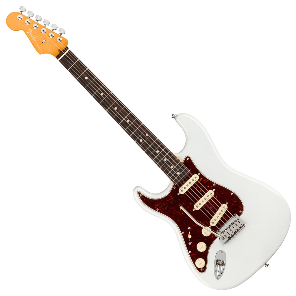 Fender Ultra Stratocaster Electric Guitar Left Hand Rosewood in Arctic Pearl w/Case - 0118130781