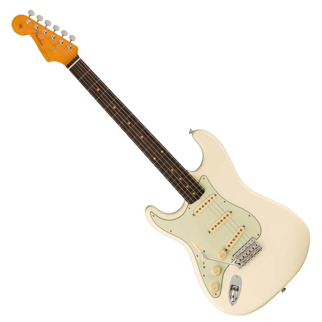 Fender American Vintage II Left Handed 61 Stratocaster Electric Guitar Rosewood in Olympic White w/Vintage - 0110260805