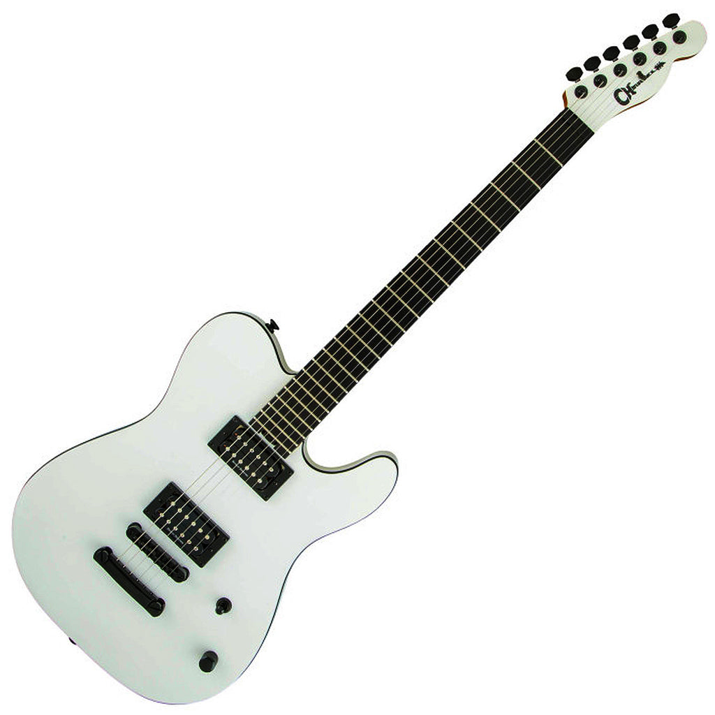 Charvel Joe Duplantier Pro-Mod San Dimas Style 2 HH Ebony Electric Guitar in Satin White - 2976181398