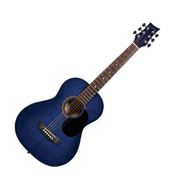 Beaver Creek BCTD601TB 3/4 Size Acoustic Guitar in Transparent Blue